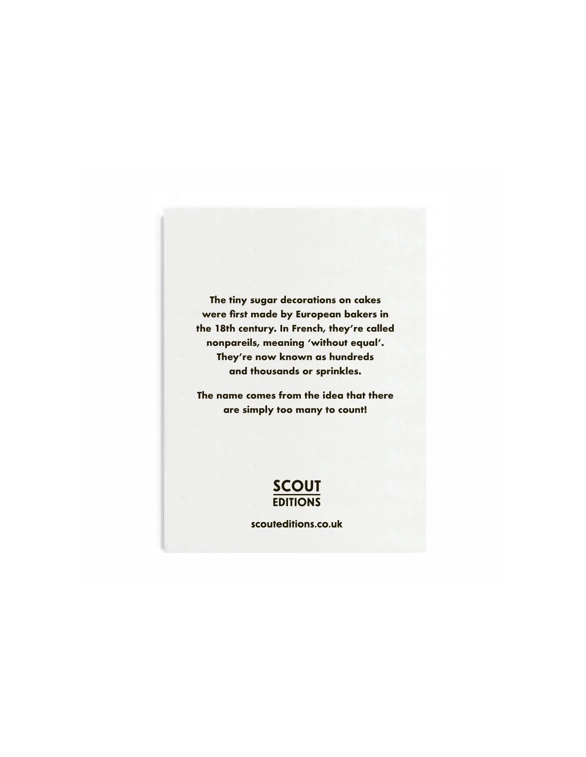 Hundreds & Thousands Mini Greeting Card, Scout Editions