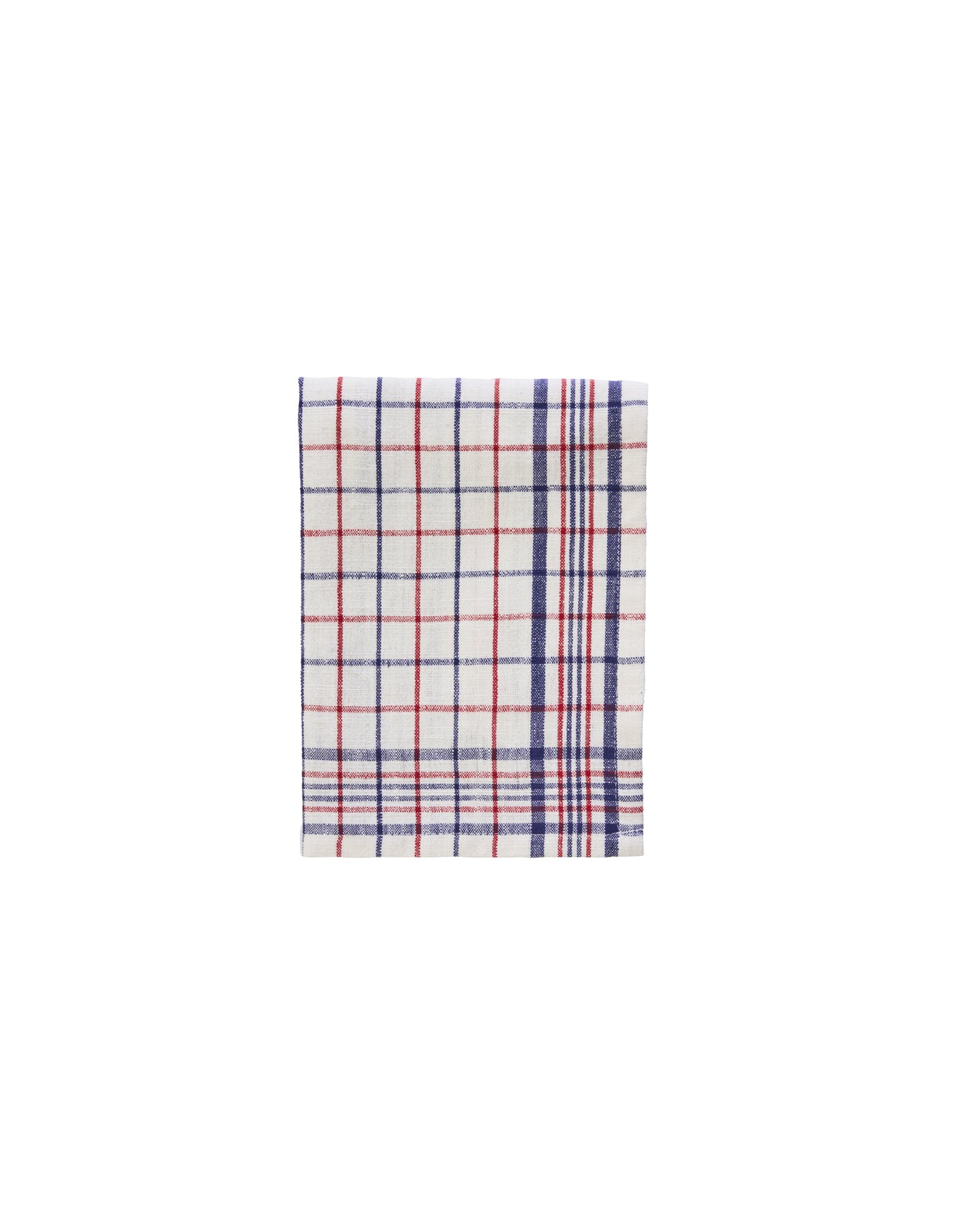 Red & Blue Checked Cotton Towel, Madam Stoltz