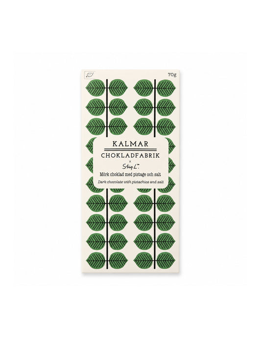 Berså 70% Dark Chocolate with Pistachios and Salt, Kalmar Chokladfabrik