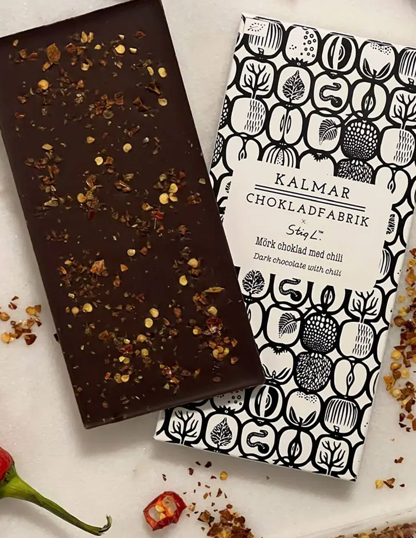 Dark Chocolate with Chilli, Kalmar Chokladfabrik