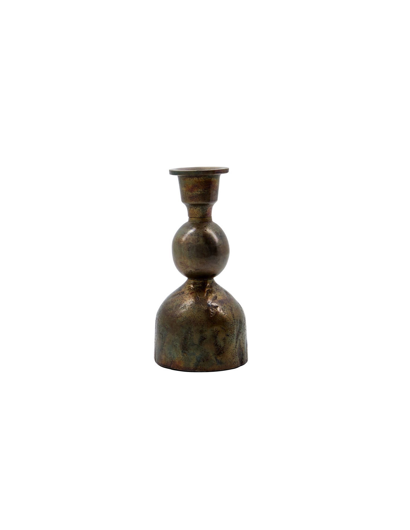 Small Sculptural Brass Candle Stand, House Doctor