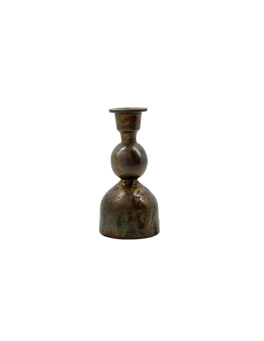 Small Sculptural Brass Candle Stand, House Doctor