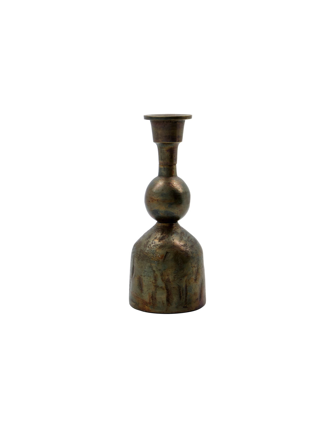 Medium Sculptural Brass Candle Stand, House Doctor