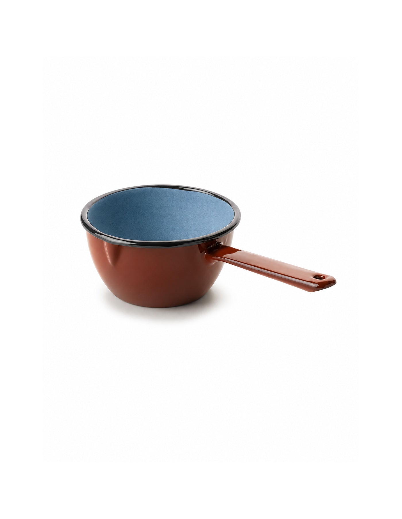 Red Enamel Pan with Spout