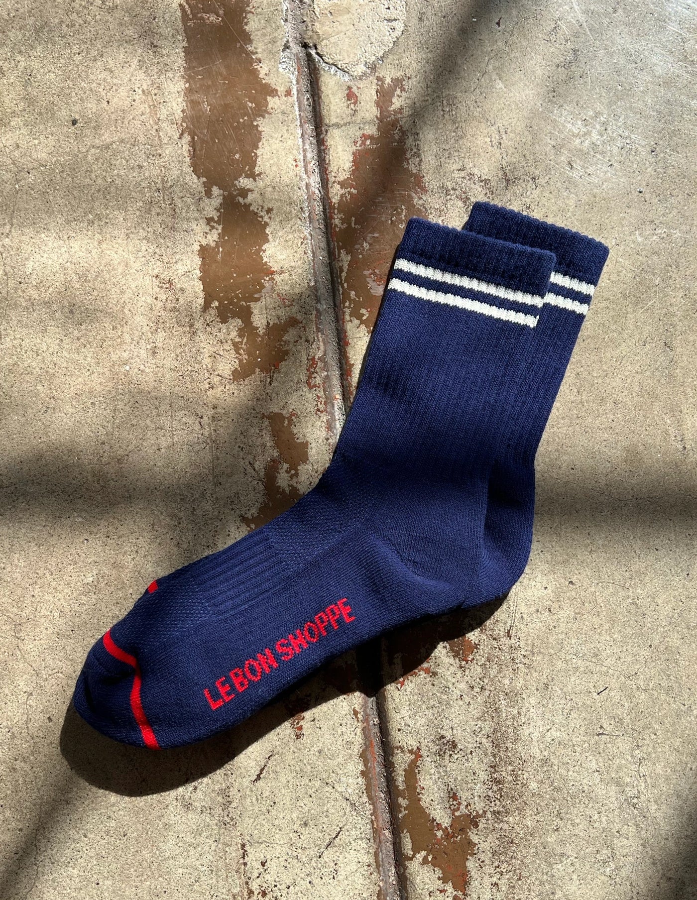 Navy Blue Boyfriend Socks, Le Bon Shoppe