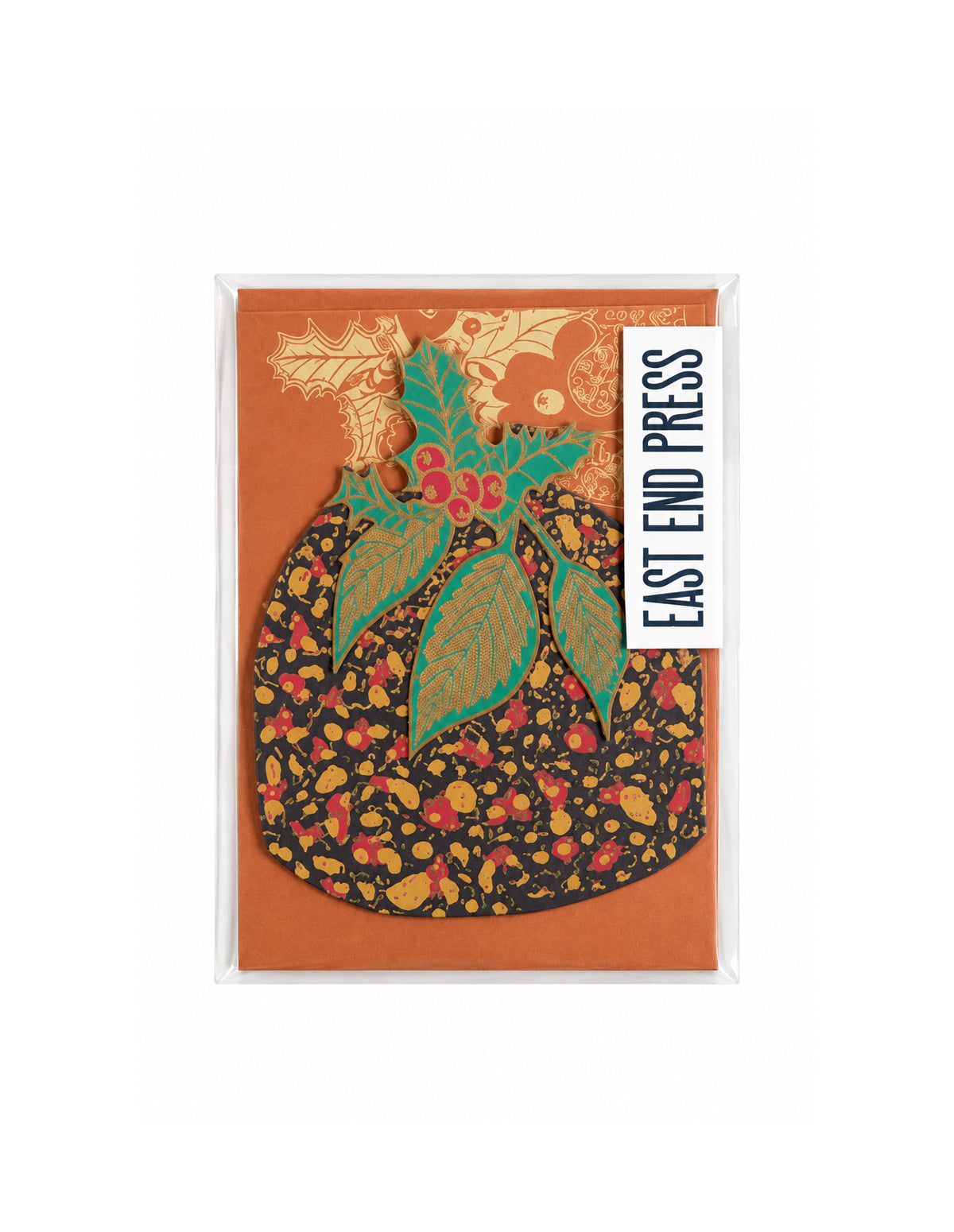 Christmas Pudding Concertina Card, East End Press