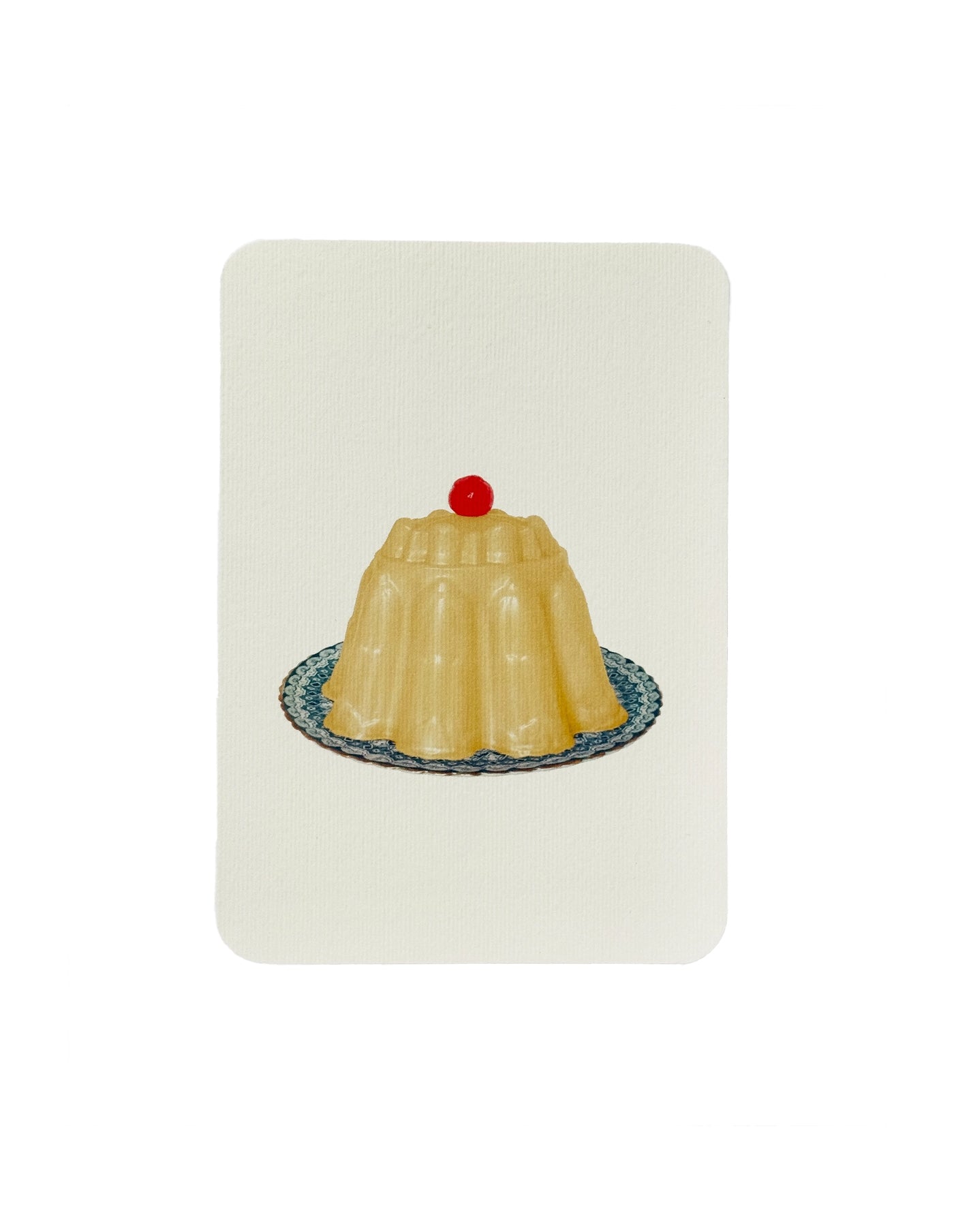 Custard Cream Blancmange Greeting Card, Canonbury Press