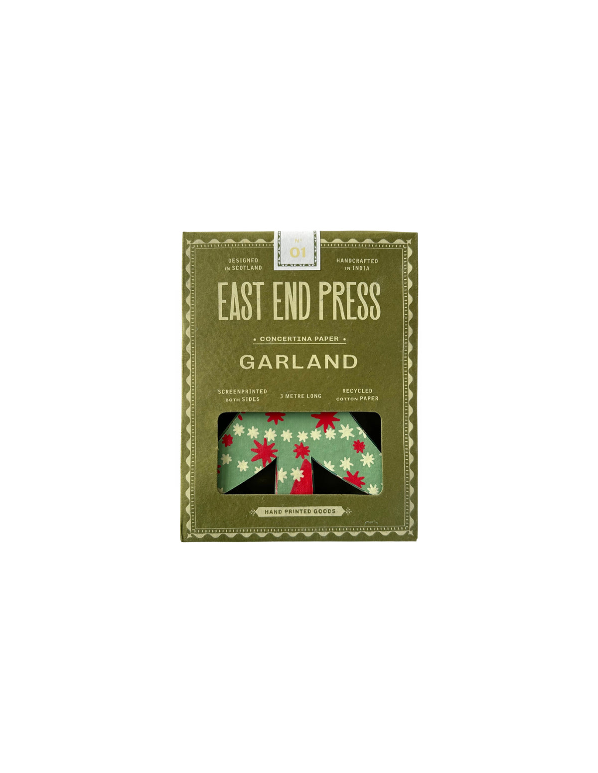 Christmas Trees Concertina Garland, East End Press