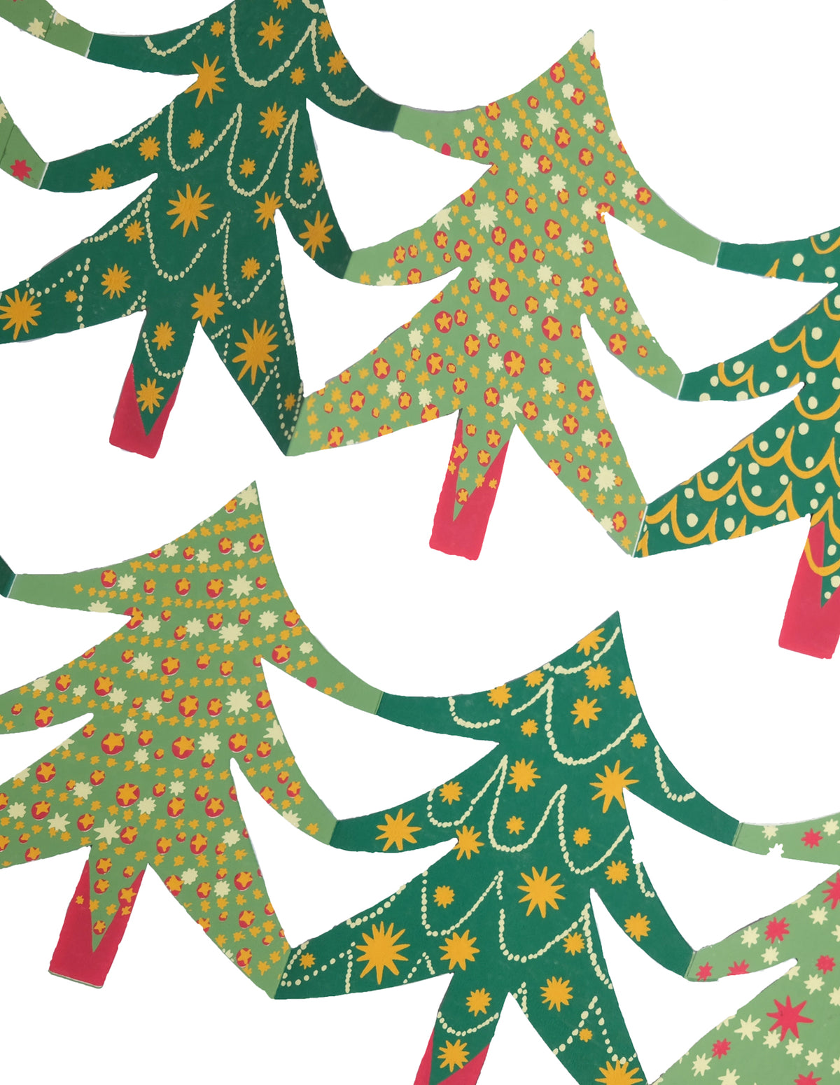 Christmas Trees Concertina Garland, East End Press