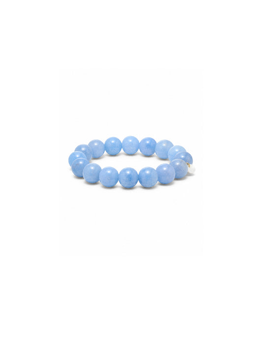 Chunky Aquamarine Blue Stretch Bracelet, Soi