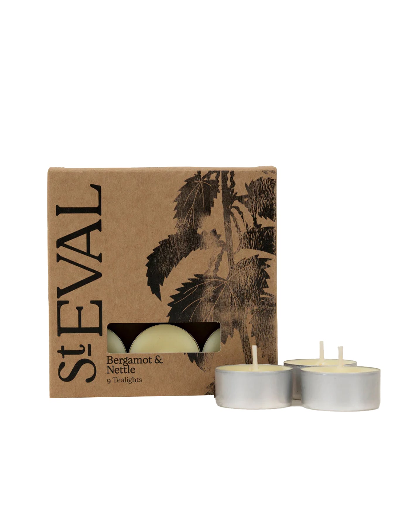 St Eval candles with packaging on a white background