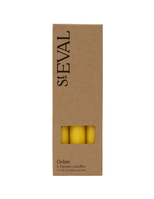 Ochre Yellow Dinner Candle Set, St Eval