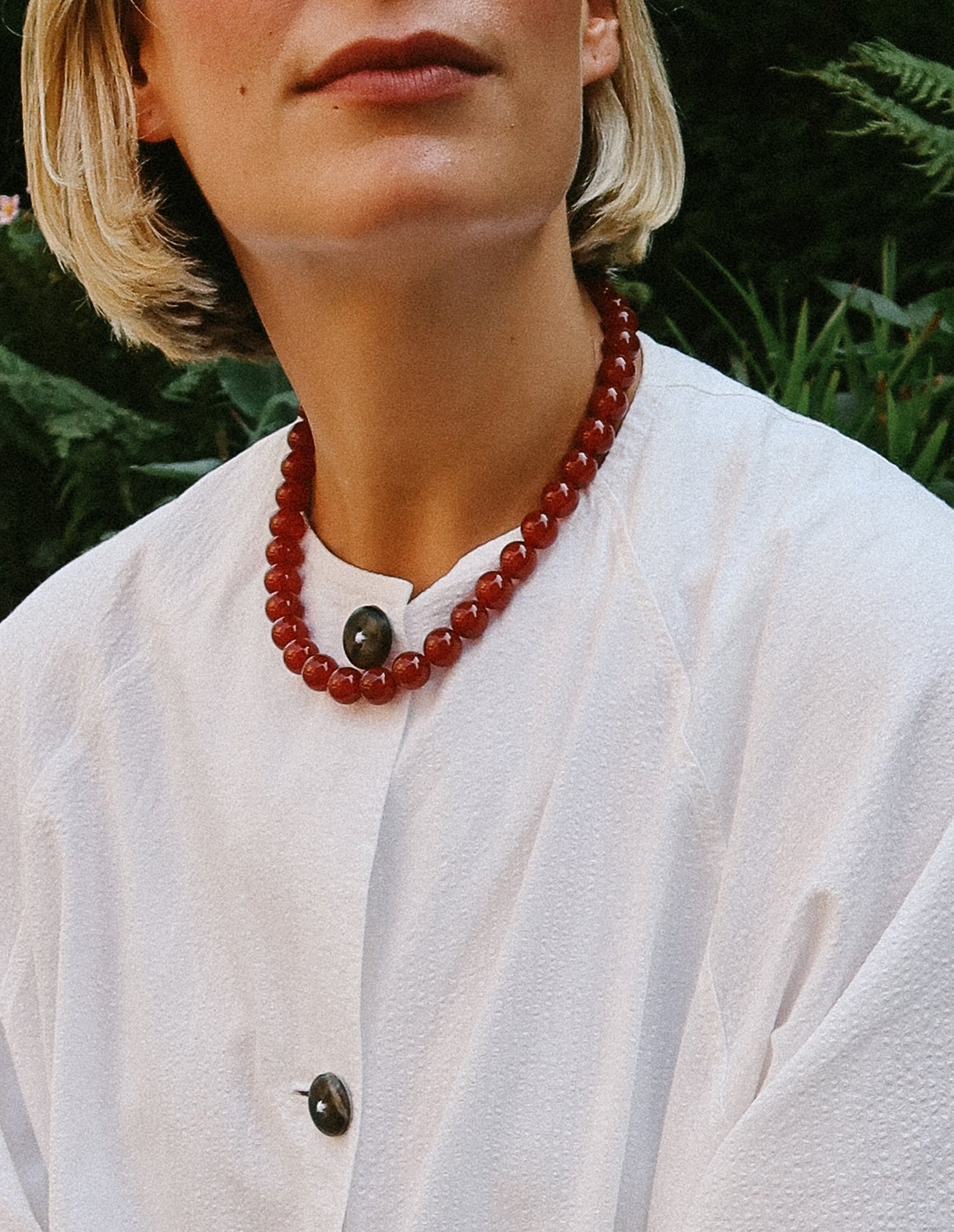Faro Red Jade Necklace, Soi