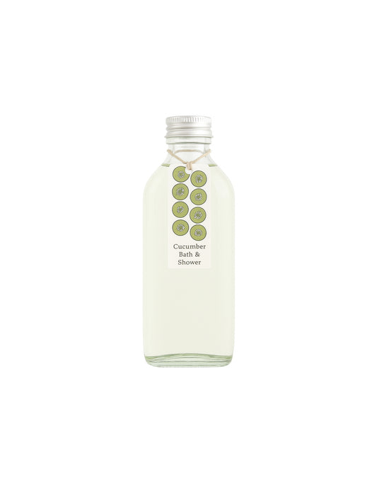 Bottle of Cucumber Bath & Shower product on a white background