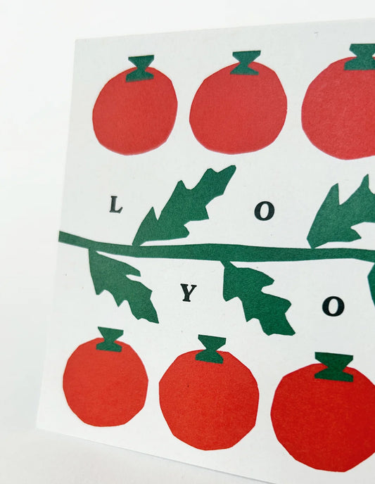 Love You Tomatoes Greetings Card, Cait McEniff