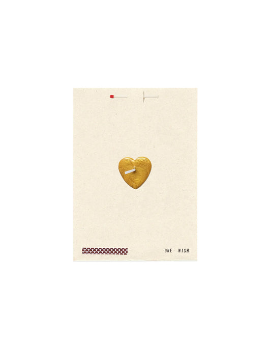 Gold Heart Greeting Card, Wish Cards