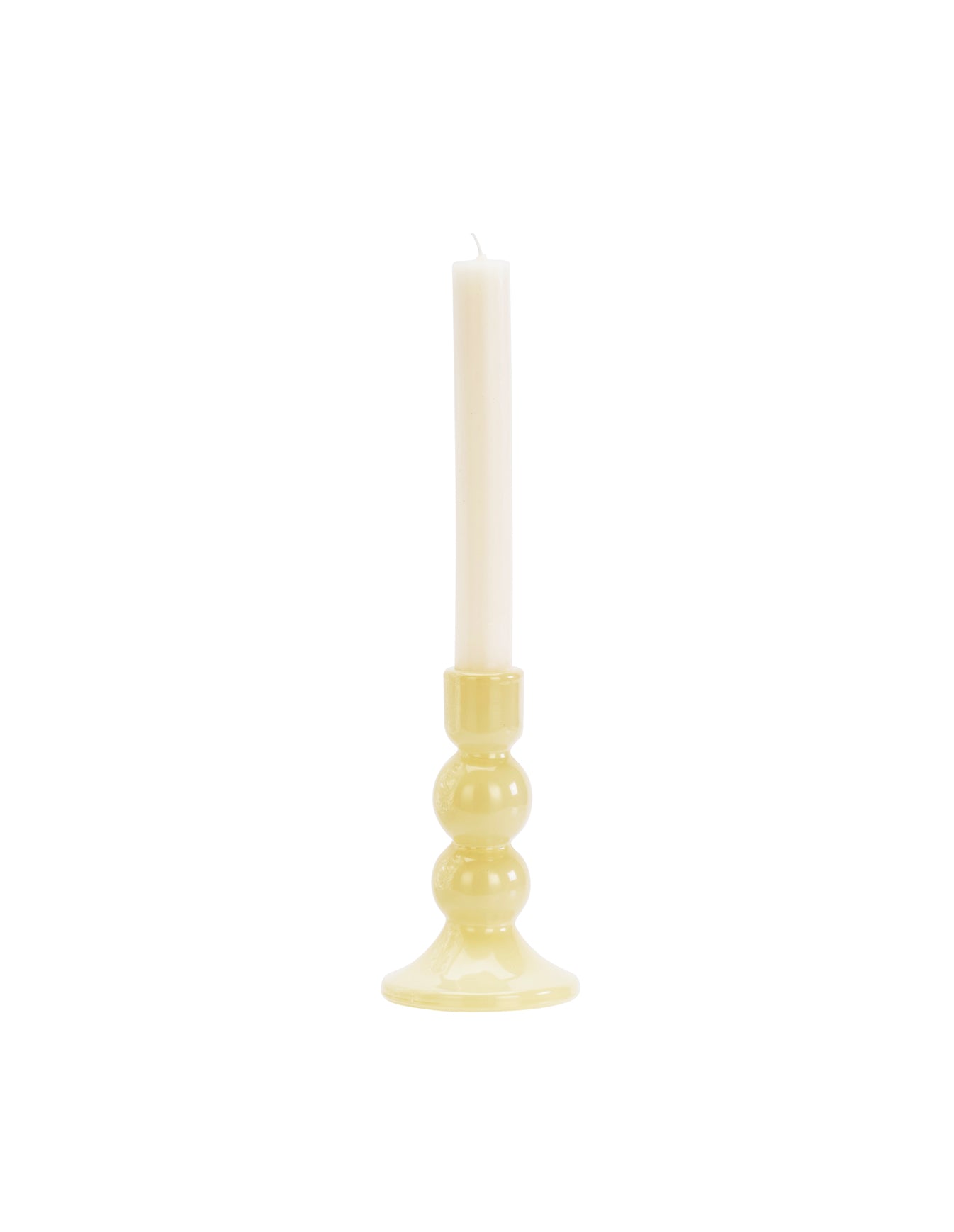 Honey Yellow Glass Candle Holder, Madam Stoltz