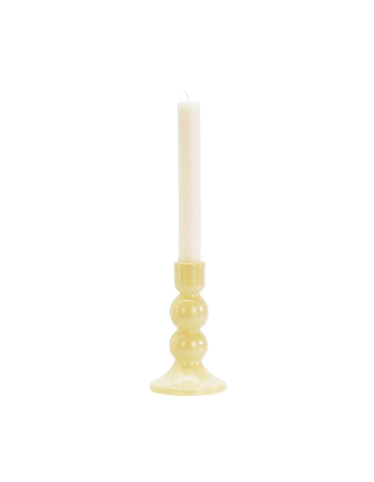 Honey Yellow Glass Candle Holder, Madam Stoltz