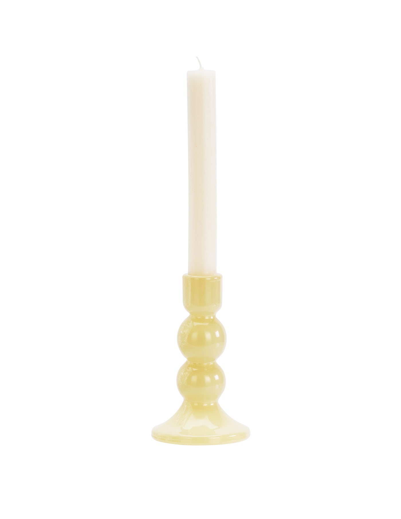 Honey Yellow Glass Candle Holder, Madam Stoltz