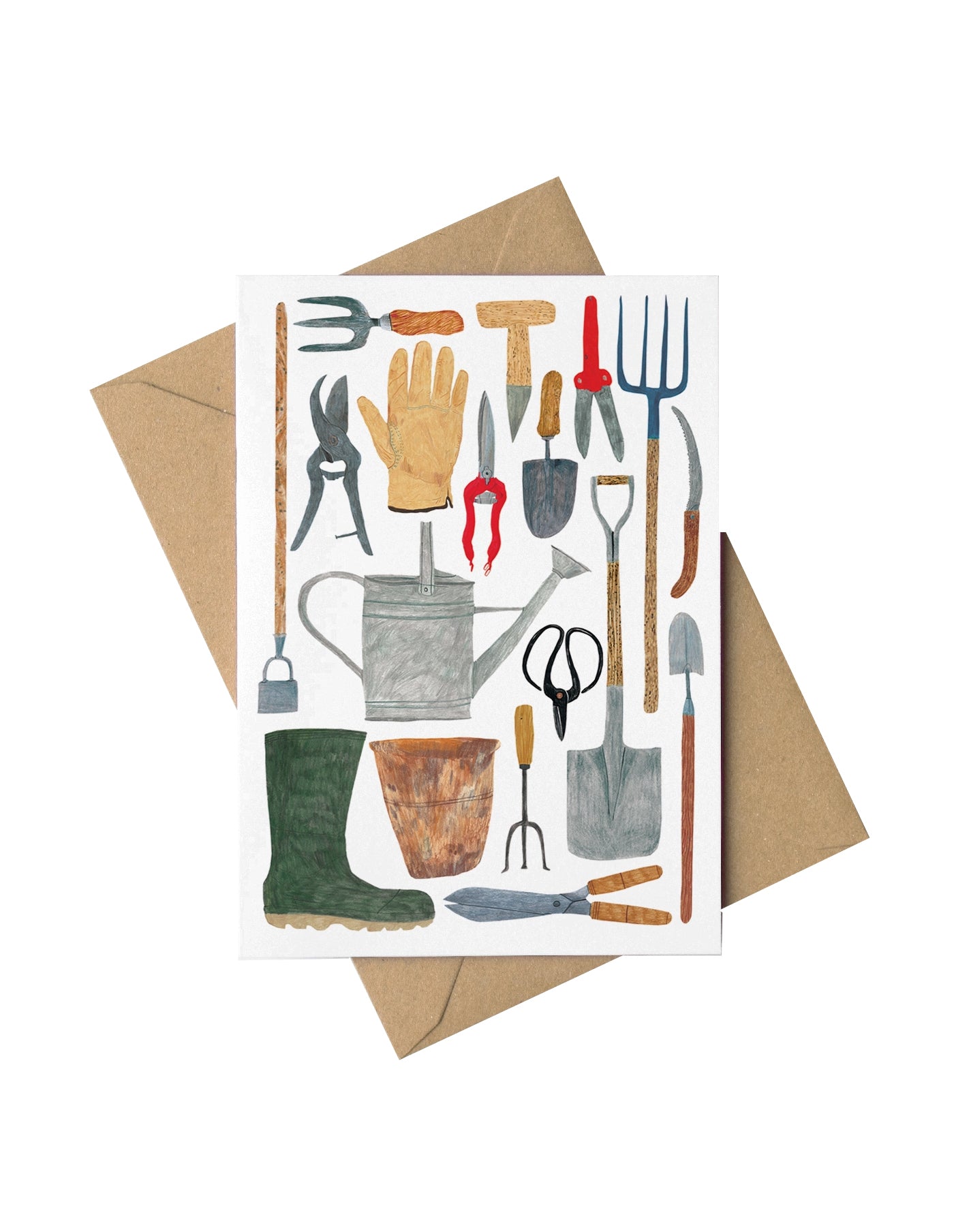 Gardening Tools Greeting Card, James Barker