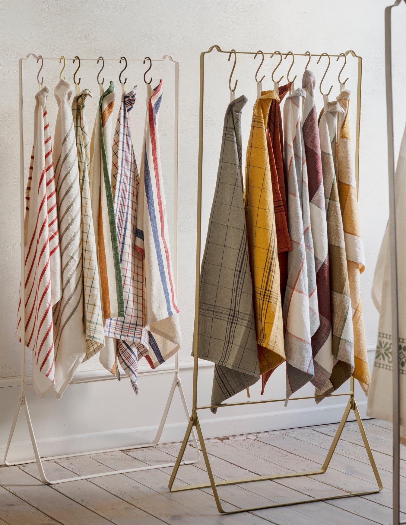 Mustard Check Cotton Towel, Madam Stoltz