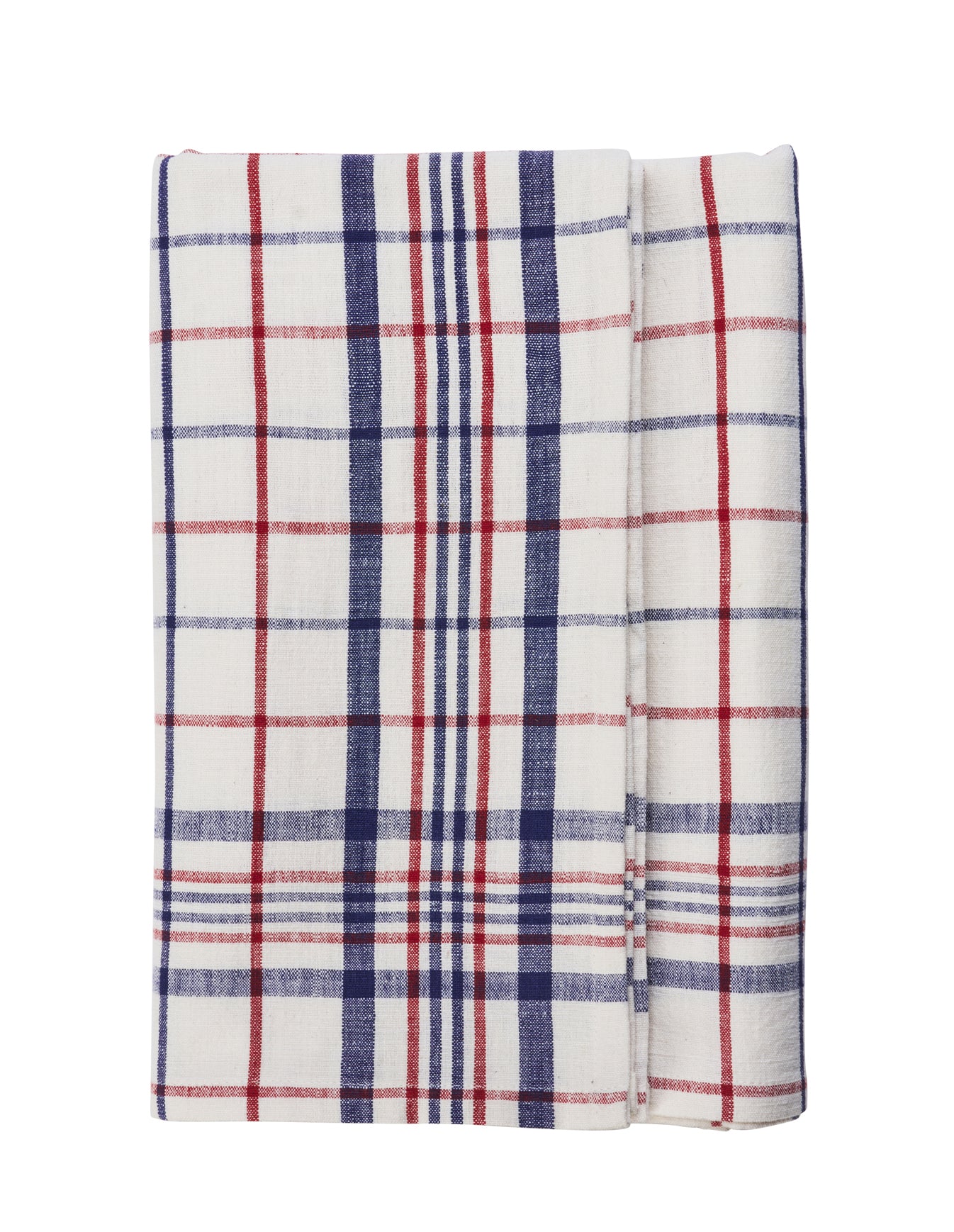 Red & Blue Checked Cotton Tablecloth, Madam Stoltz