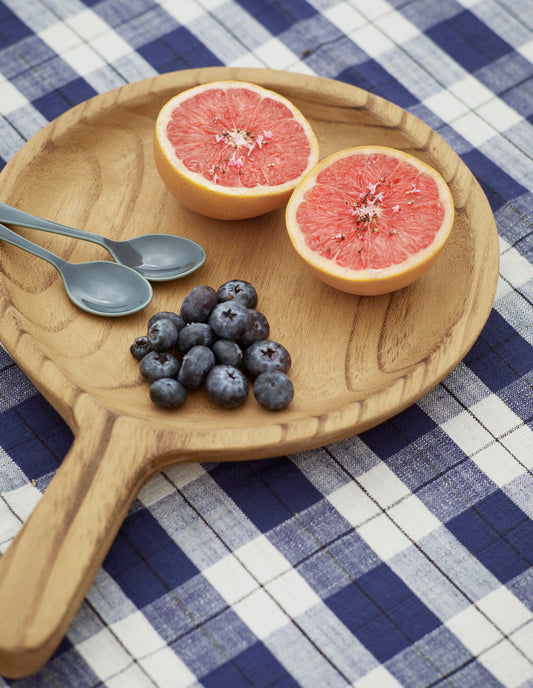 Navy Blue Check Cotton Tablecloth, Madam Stoltz