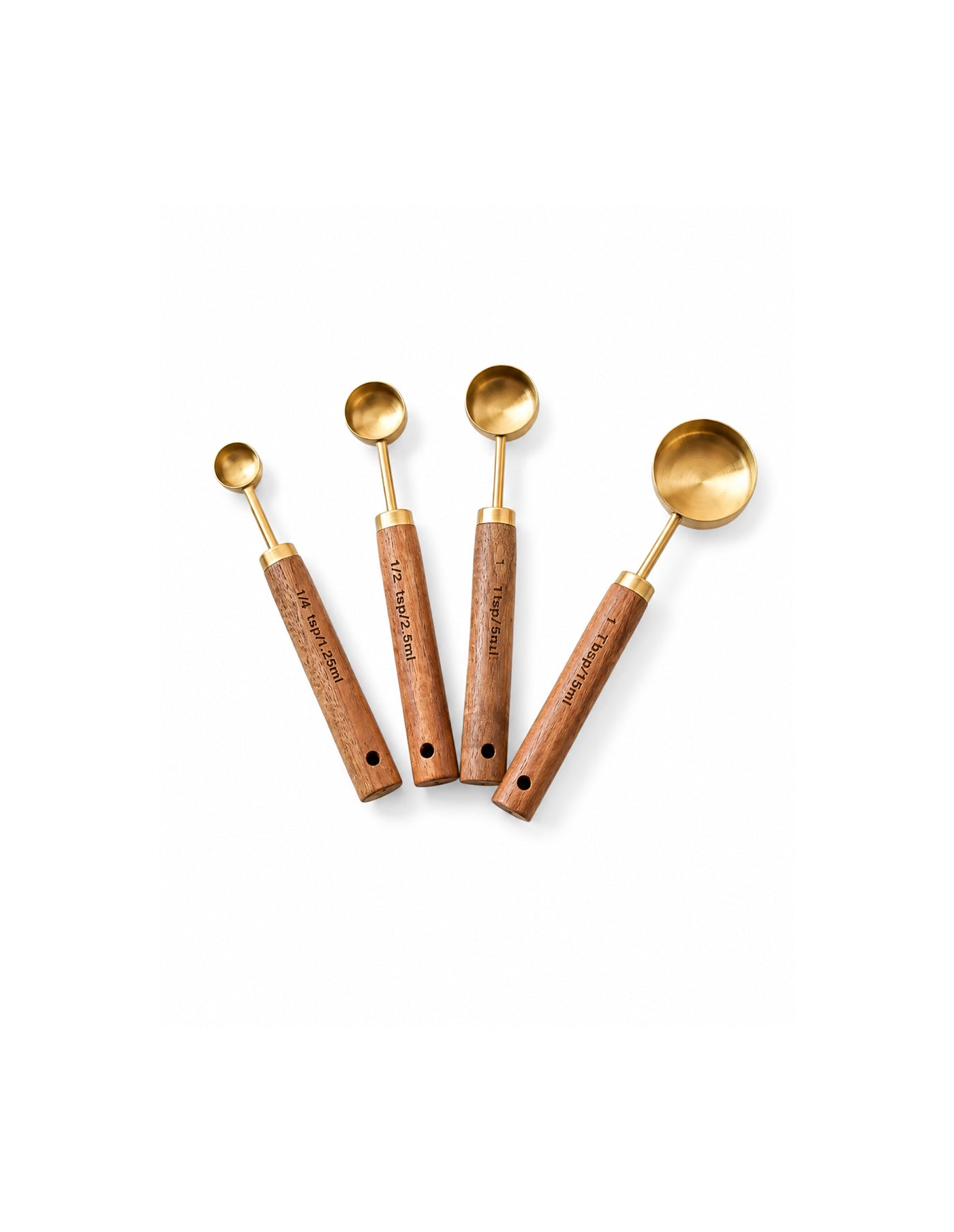 Wood Handle Measuring Spoons Set, Fodory