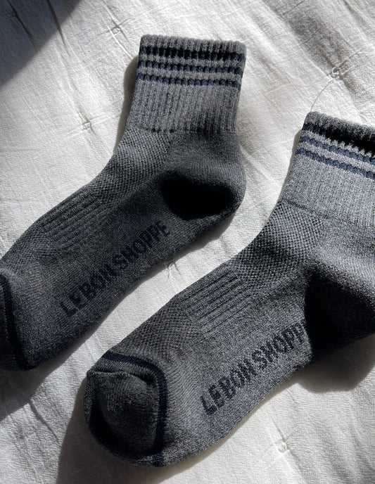 Soot Cotton Girlfriend Socks, Le bon Shoppe