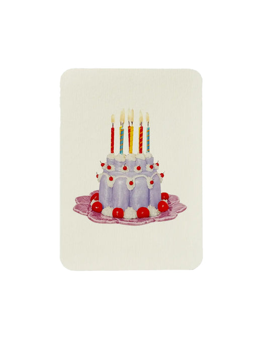 Lavender Cream Blancmange Greeting Card, Canonbury Press