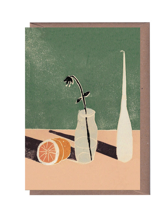 Grapefruit Still Life Greeting Card, Luiza Holub