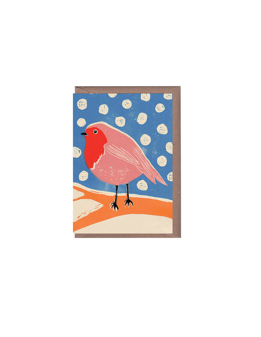 Robin Christmas Holiday Greeting Card, Luiza Holub
