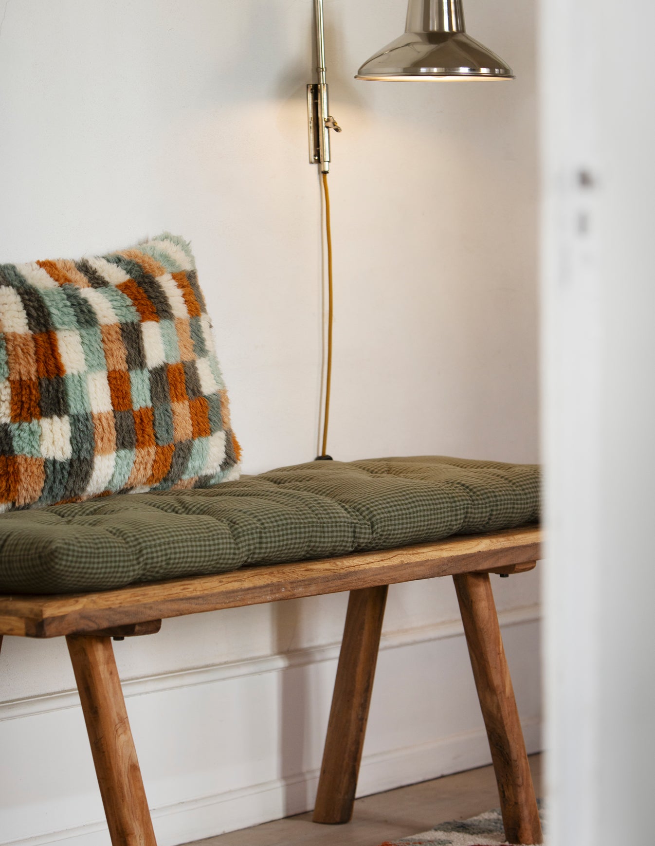 Green Checked Cotton Mattress, Madam Stoltz