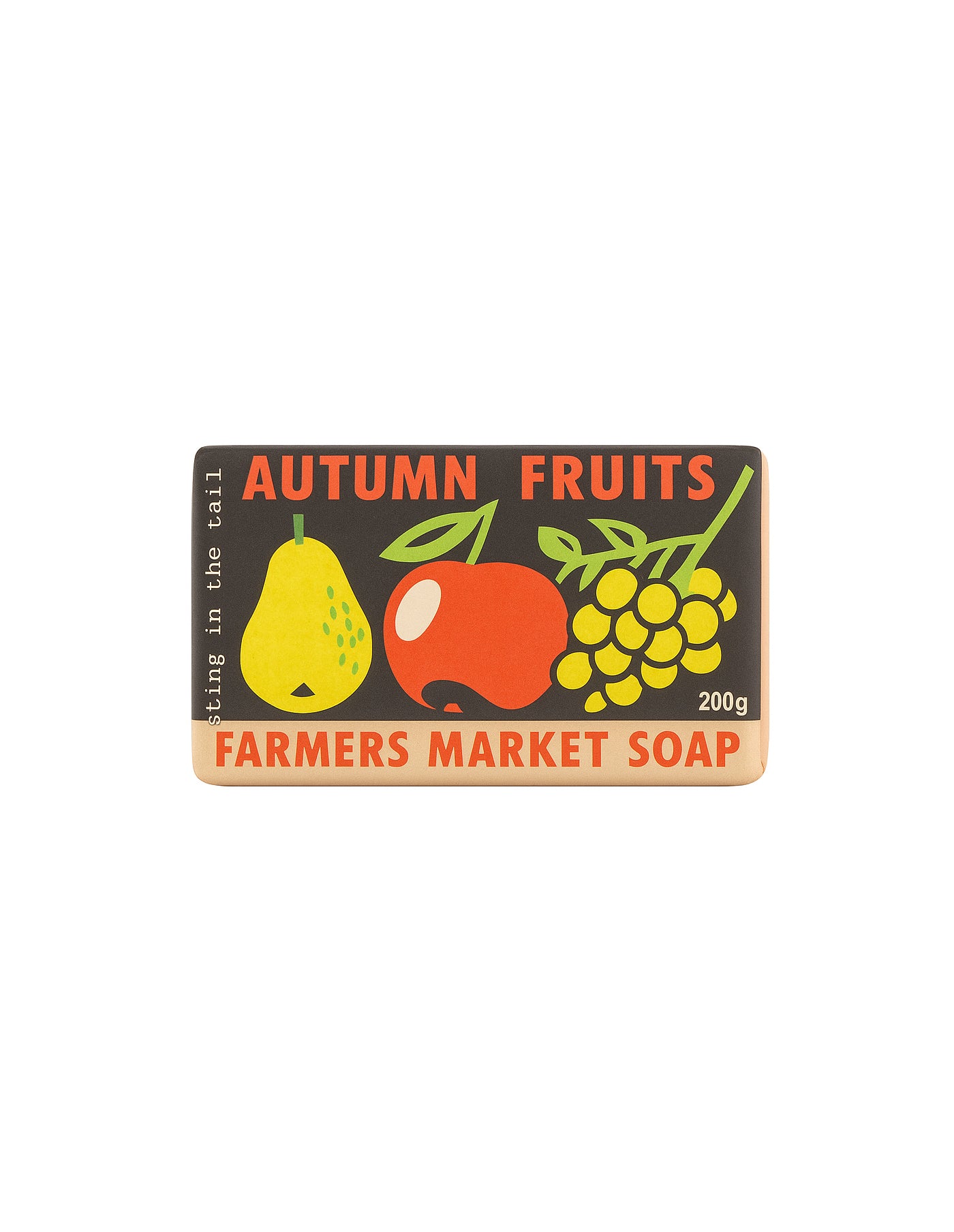 Fruity soap bar in paper wrap