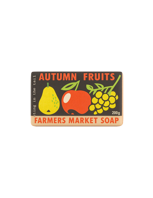 Fruity soap bar in paper wrap