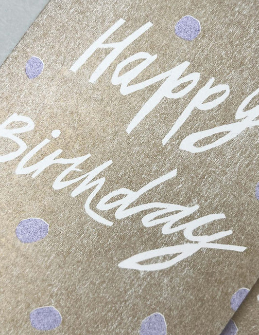 Happy Birthday Spotty Greeting Card, Hot Pink Press
