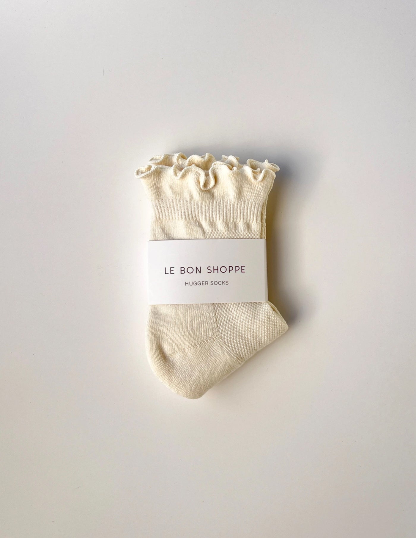 Vanilla Ruffled Hugger Crew Socks, Le Bon Shoppe