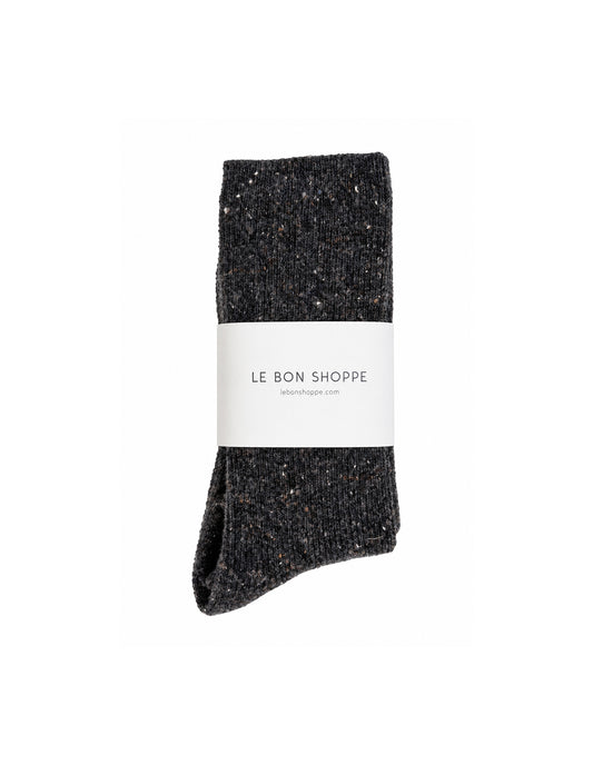 Charcoal Wool Snow Socks, Le Bon Shoppe
