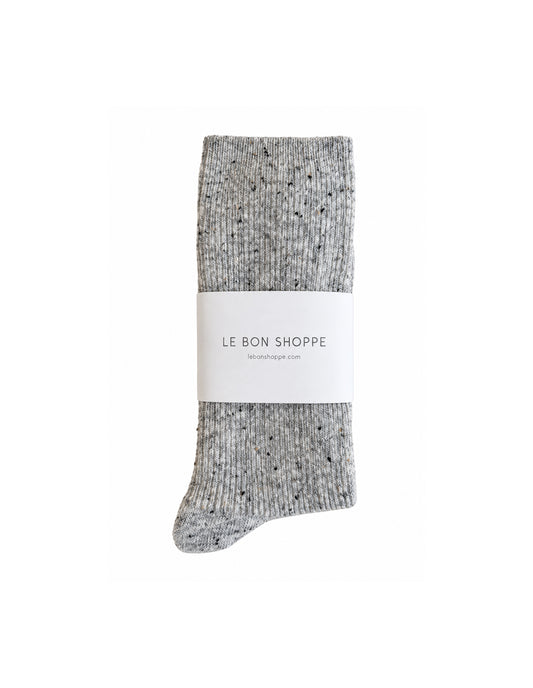 Grey Wool Snow Socks, Le Bon Shoppe