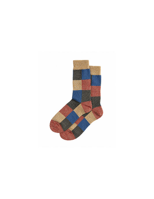 Patchwork Merino Wool Socks, ROVE Knitwear