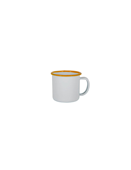 Mustard Rimmed Enamel Espresso Cup, 130ml