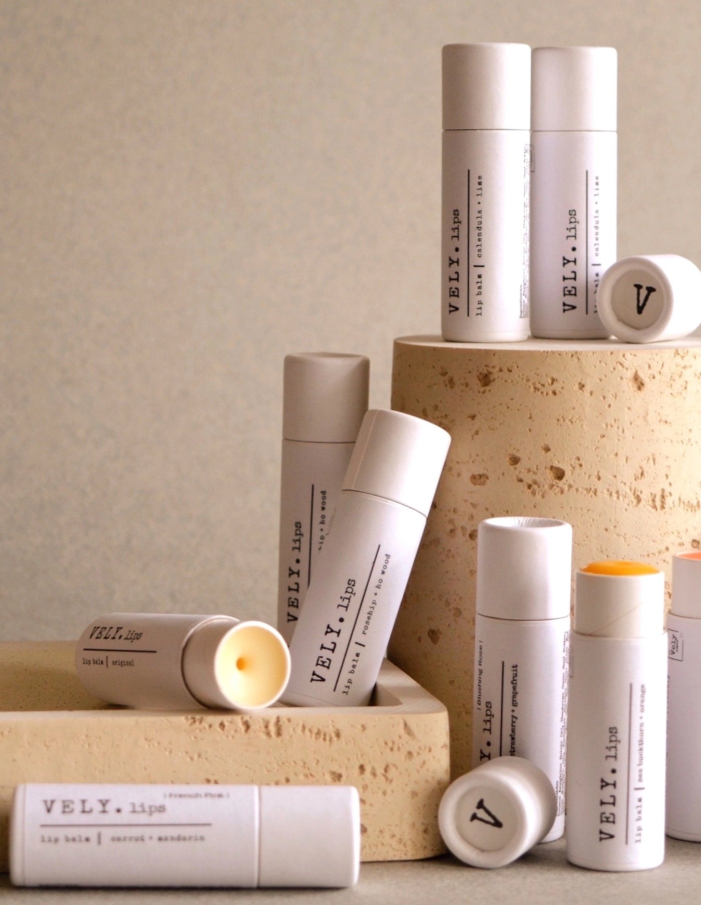 Natural Vegan Lip Balm with Chamomile Extract and Mint, The Vely Soapery