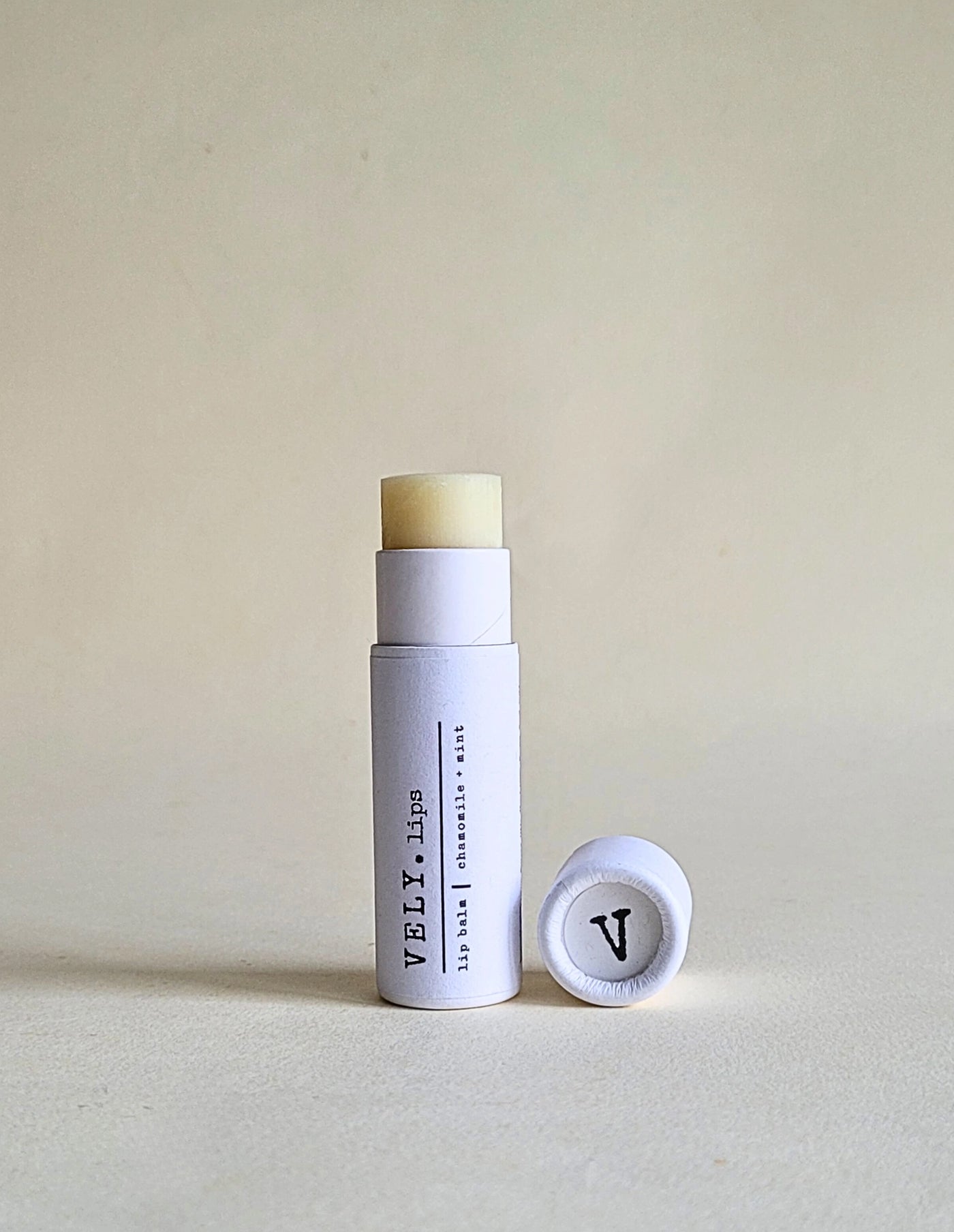 Natural Vegan Lip Balm with Chamomile Extract and Mint, The Vely Soapery