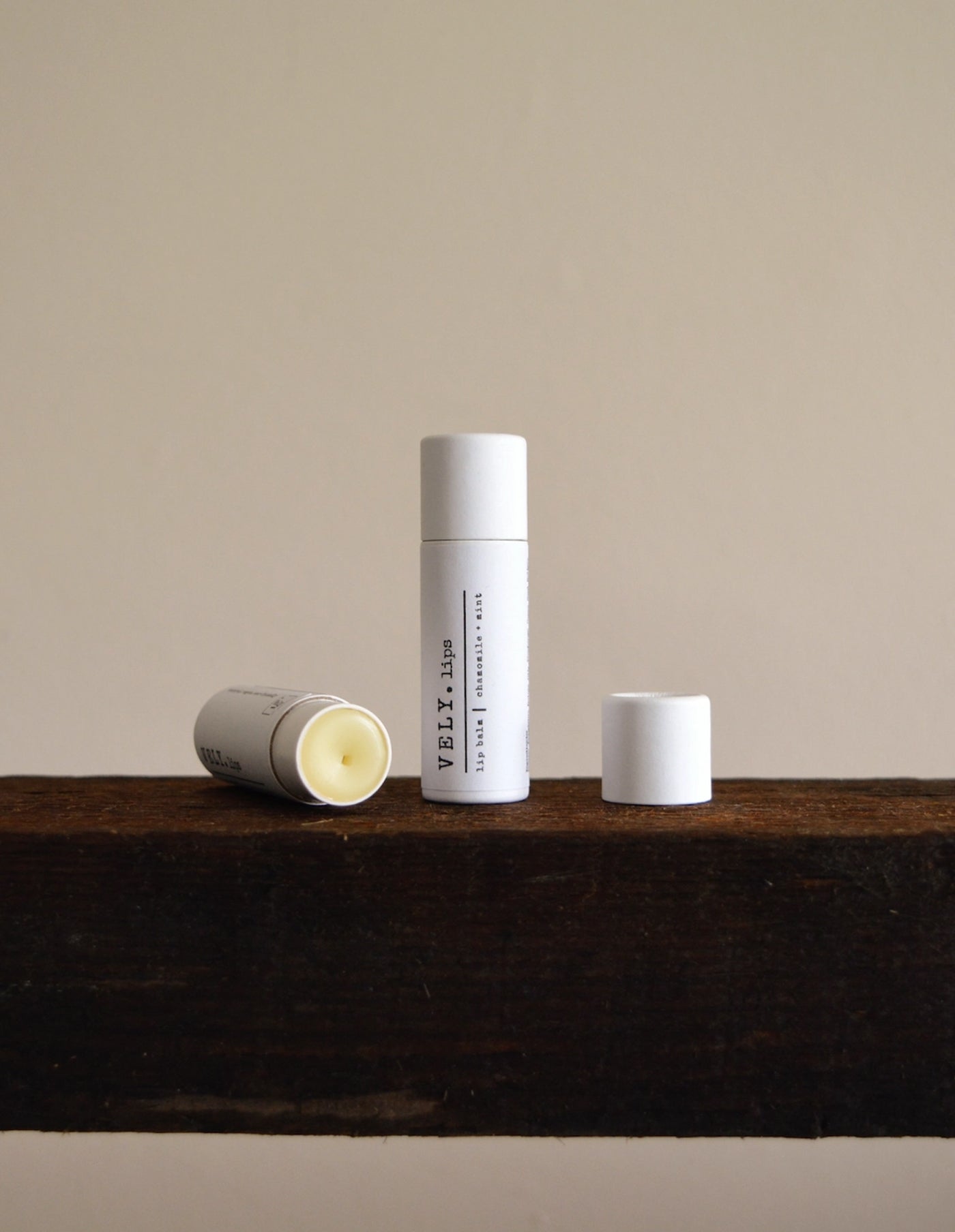 Natural Vegan Lip Balm with Chamomile Extract and Mint, The Vely Soapery