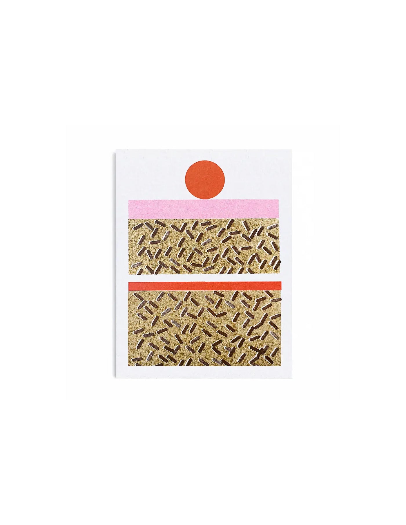 Set of three textured stickers with a red circle and patterns on a white background