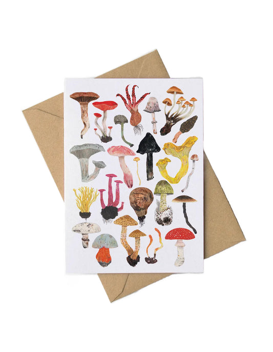 Mushrooms Greeting Card, James Barker