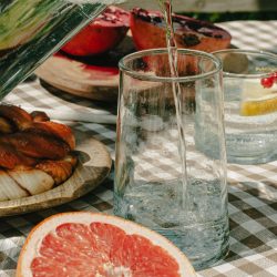 Highball Set of 4 Handmade Moroccan Beldi Glasses, Clear