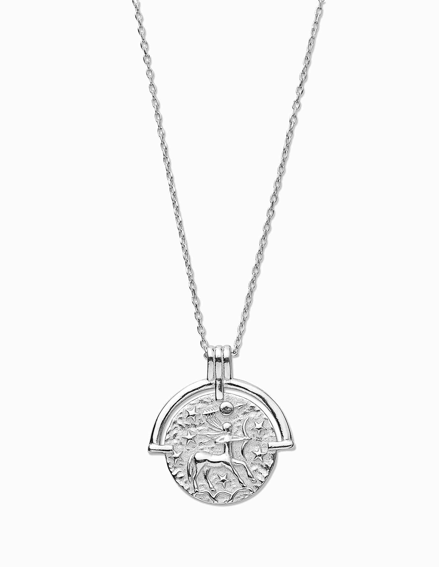 sagittarius silver necklace