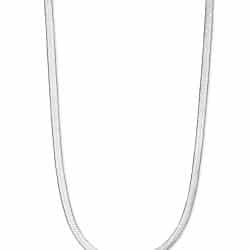 Silver Snake Chain Choker Necklace, Tarnish-Free Silver Plating