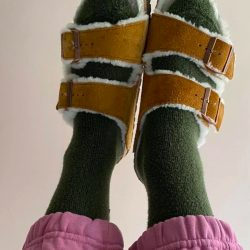 Forest Green Cotton Cloud Socks, Le Bon Shoppe